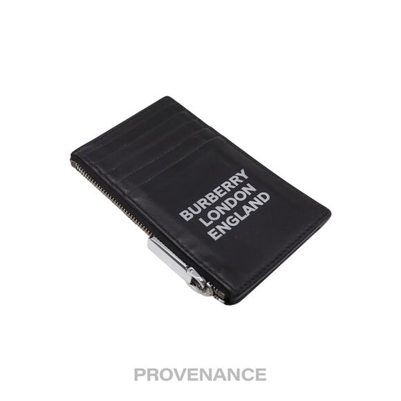 🔴 BURBERRY LONDON ENGLAND Zip Card Holder Wallet - Black - Picture 4 of 9